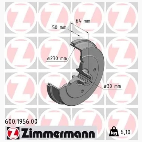 Brake Drum Rear 1500-1302 Blank