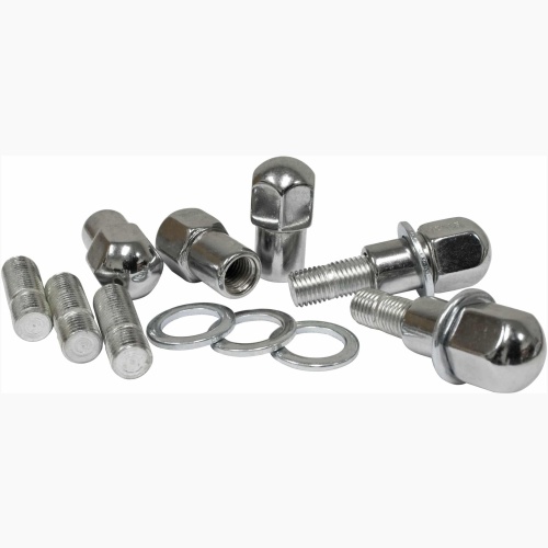 Chrome Mag Nut Stud Kit 12mm