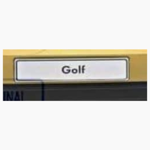 Show Plate "GOLF"